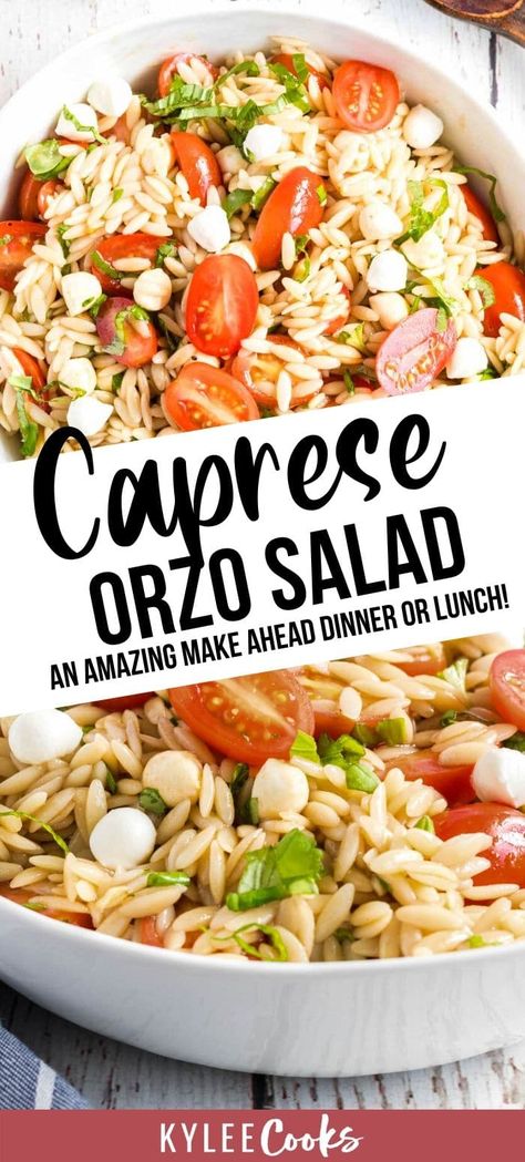 Orzo Bowls, Orzo Salads, Caprese Orzo, Pesto Orzo Salad, Sonoma Diet, Salad Caprese, Pesto Orzo, Ensalada Caprese, Caprese Recipes