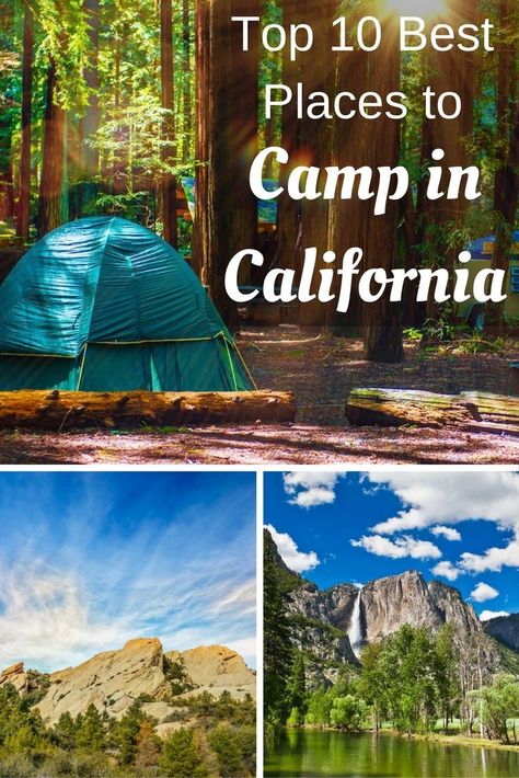 Top 10 places to go camping when you travel to California Camping In Pennsylvania, Camping In England, Camping In Ohio, Yosemite Camping, California Camping, Places In California, Camping Places, Camping Guide, Camping Destinations