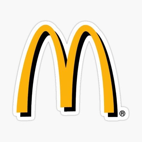 Mcdonalds Stickers, Mcdonalds Birthday Party, Snapchat Stickers, Mickey Mouse Art, Pop Stickers, Famous Logos, Brand Stickers, Food Stickers, Letter M