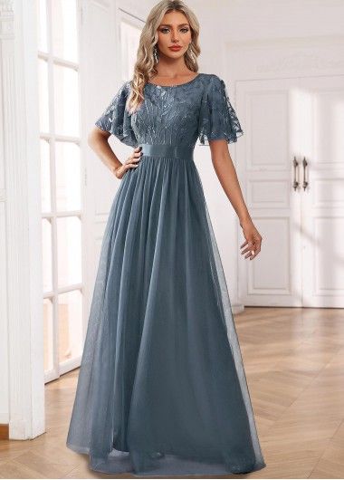 Dusty Blue Dress, Mother Of The Bride Dresses Long, Modest Bridesmaid Dresses, Mob Dresses, Prom Dresses Modest, Short Sleeve Maxi Dresses, Grad Dresses, Mothers Dresses, Mom Dress