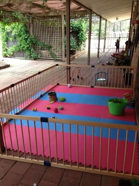 rebecc sl Infant Outside Play Area, Outdoor Play Area For Babies, Apartment Balcony Toddler Play Area, Infant Outdoor Play Area, Infant Playground Ideas, Outdoor Daycare Play Area, Outdoor Play Spaces For Toddlers, Infant Outdoor Play Area Daycare, Baby Outdoor Play Area