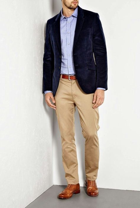 Navy Blazer And Chinos Men, Suits For Athletic Build Men, Black Sport Coat, Blazer Shoes, Terno Slim, Blazer Outfits Men, Mens Fashion Blog, Traje Casual, Patterned Shirt