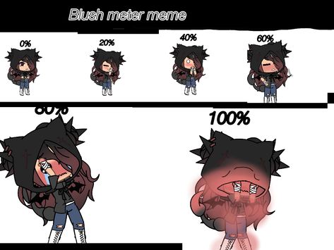 Blush Meter Meme, Blush Meter, Gacha Life, Blush, Memes, Movie Posters, Quick Saves, Art, Film Posters