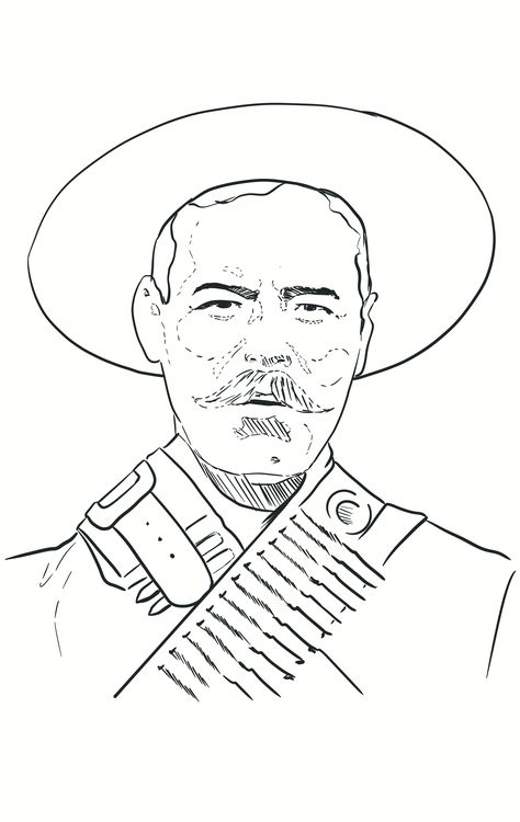 Pancho Villa Tattoo Design, Escobar Tattoo, Americana Tattoo, Mexican Tattoo, Mexican Art Tattoos, Half Sleeve Tattoos Drawings, Aztec Tattoo Designs, Pancho Villa, Mexican Culture Art