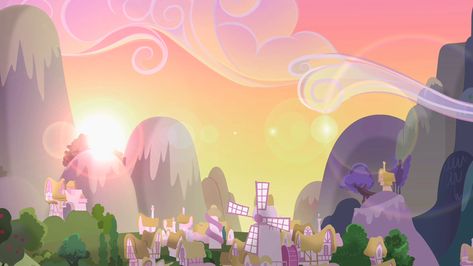 Mlp Ponyville, Google Backgrounds, Mlp Bases, Minecraft Farm, Scene Background, My Little Pony Wallpaper, Pretty Landscapes, My Little Pony Drawing, Mlp Pony