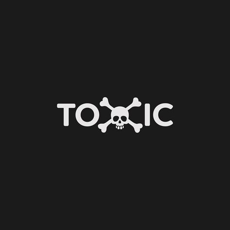 toxic - #verbicon by Liam Warsop + Jordan Trofan Wording Logo Design, Toxic Logo Design, Toxic Logo, Toxic Wallpaper, Toxic Art, Wordmark Logo Design, Clever Logo Design, Logo Word, Logo Design Inspiration Creative