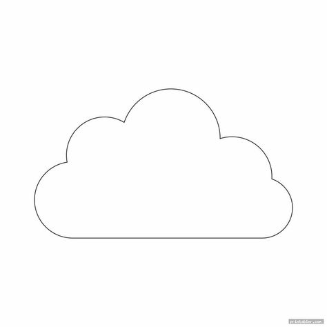 Cloud Stencil Template, Cloud Sewing Pattern, Cloud Stencil Template Free Printable, Cloud Pattern Printable, Cloud Cutout Template, Printable Clouds Free, Cloud Outline Drawing, Large Cloud Template Free Printable, Cloud Shapes Template