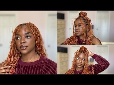 Messy Boho Braids, Box Braids With Bangs, Braids Bangs, Braids With Bangs, Pinterest Hairstyles, Braided Bangs, Jumbo Braids, Protective Style, Pinterest Hair