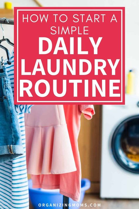 Proven system for building an effective daily laundry routine. Build upon your daily habits to make laundry an effortless task. Organizing Life Daily Routines, Laundry Routine Ideas, Laundry Schedule Family, How To Do Laundry Correctly, How To Do Laundry Correctly Chart, Household Cleaning Schedule, Move In Cleaning, Cleaning Advice, Evening Routine