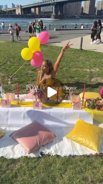 G E O R G I A on Instagram: "My favorite part of Hosting is always the cute custom details and Set-up🥰 I want to host another cute summer theme event 💭 I need ideas 💡😁 • • •  #picnic #picnicsetup #picnicideas #picnicinthepark #picnicaesthetic" Picnic 30th Birthday Party Ideas, Picnic Set Up, Picnic Party Ideas, Ideas Picnic, Picnic Ideas, Picnic Set, Picnic In The Park, Summer Theme, July 15