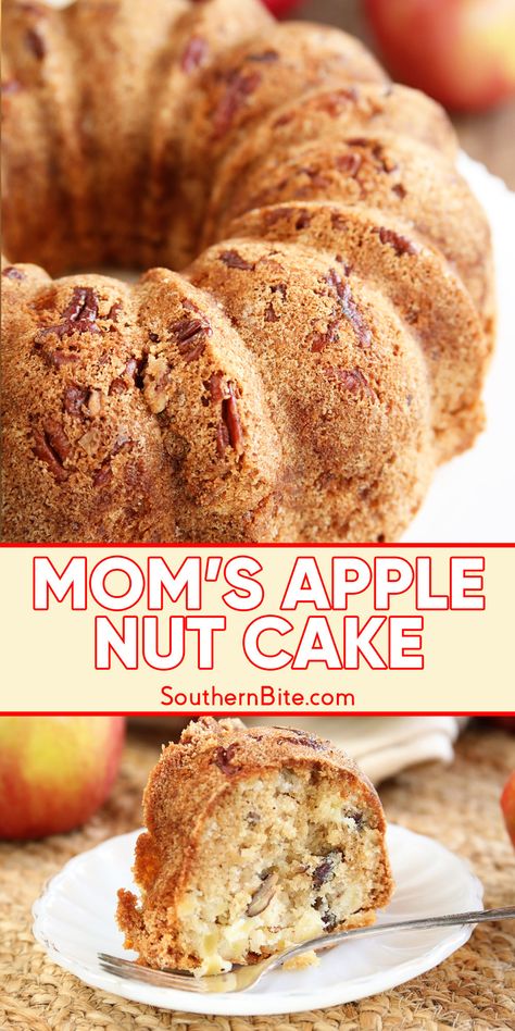 Apple Nut Cake 3 Apples Recipe, Apple Halloween Desserts, Apple And Walnut Cake, Apple Nut Cake, Fall Pound Cake, Halloween Recipes Dessert Easy, Easy Recipes With Apples, Easy Fall Recipes Dessert, Fall Sweets Recipes