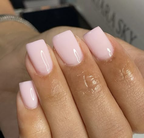 Milky Nails, Work Nails, Her Nails, Classy Acrylic Nails, Short Square Acrylic Nails, Short Acrylic Nails Designs, Pink Nail, Pink Acrylic Nails, Spring Nail