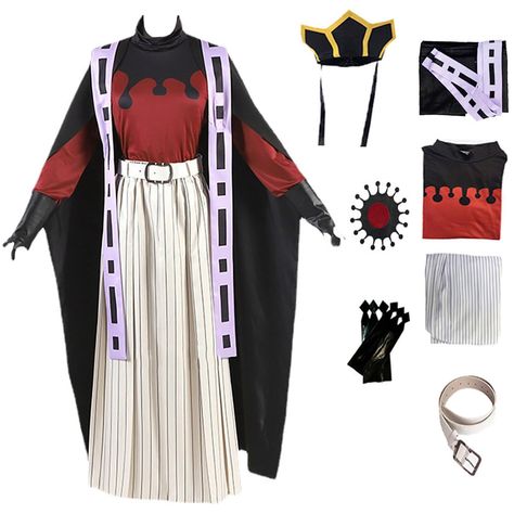 PRICES MAY VARY. ✨Play Style: Doma Cosplay costume complete set. Skirt set with possible color differences due to display variations. Actual product may vary. 👻Materials: Made of comfortable and high-quality polyester and leather. Perfect for Doma cosplay men. 📸 Occasion: Ideal for Douma costume role play, romantic exhibitions, Halloween, parties, indoor/outdoor events, and as gifts for fans or friends. 👻Packaging: 100% brand new and includes all items shown in the first picture. 🛒 Note: Ple Doma Cosplay, Douma Cosplay, Kimono Suit, Cosplay Men, Your Cosplay, Suit Cosplay, Costume Halloween, Cloak, Cosplay Costume