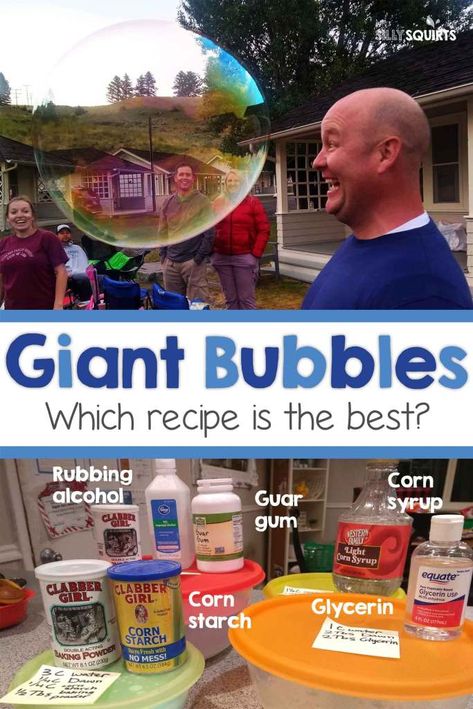 Unpoppable Bubble Recipe, Best Bubble Recipe, Bubble Ideas Fun Activities, Giant Bubbles Recipe, Bubble Fun For Kids, Diy Bubble Solution, Diy Bubble Wand, Giant Bubble Recipe Without Glycerin, Bubble Recipes