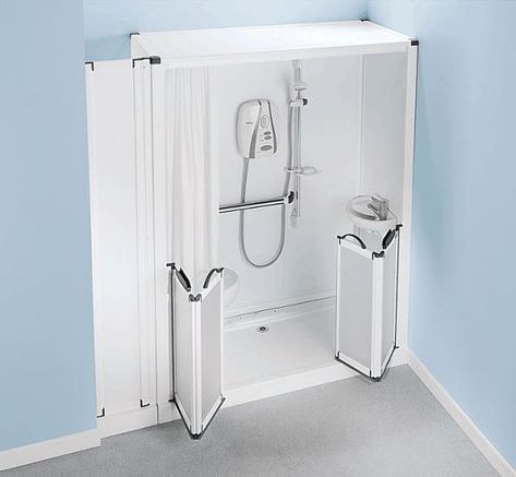 Shower Toilet Cubicle - Self contained shower pod with built in toilet and wash basin Backyard Bathroom, Shower Pods, Toilet Basin, Toilet Cubicle, Shower Cubicle, Tiny Kitchen Design, Van Conversion Interior, Shower Toilet, Toilet Sink