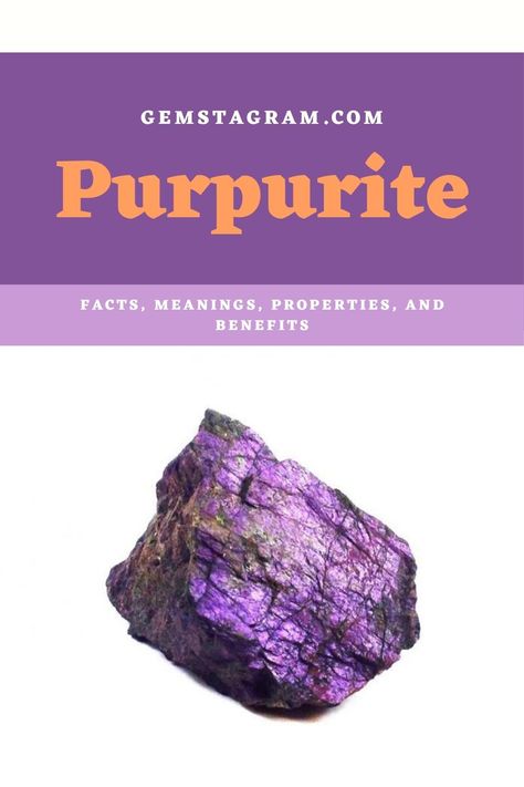 Purpurite Crystal Meaning, Purpurite Crystal, Properties Of Amethyst, Purple Crystal Types, Ametrine Crystal Meaning, Purple Natural Stones For Healing, Gemstone Meanings, Crystal Healing Stones, Crystal Meanings