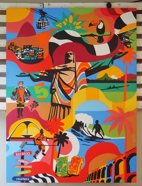 Brazilian Pop Art Paintings - Pop Artist Lobo #paintings #brazil Arte Pop Up, Soccer Artwork, Pop Art Paintings, Brazilian Art, Brazil Art, Pop Art Artists, Pop Art Wallpaper, Art Painting Gallery, Paris Art