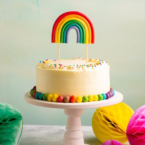 Fun DIY Rainbow Cake Topper For Parties Diy Rainbow Cake, Mozzarella Balls Recipe, Pizza Grilled Cheese Recipes, Cheesy Garlic Bread Recipe, Rainbow Cake Topper, Pizza Grilled Cheese, Garlic Bread Recipe, Cheesy Garlic Bread, Grilled Cheese Recipes