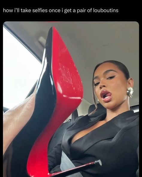 more candles on the cake 🎂🤍✨ Red Bottom Heels Outfit, Red Bottom Heels, Trendy Jumpsuit, Bar Outfit, Ig Account, Fashion Shoes Heels, Beautiful High Heels, Simple Fits, Baddie Makeup