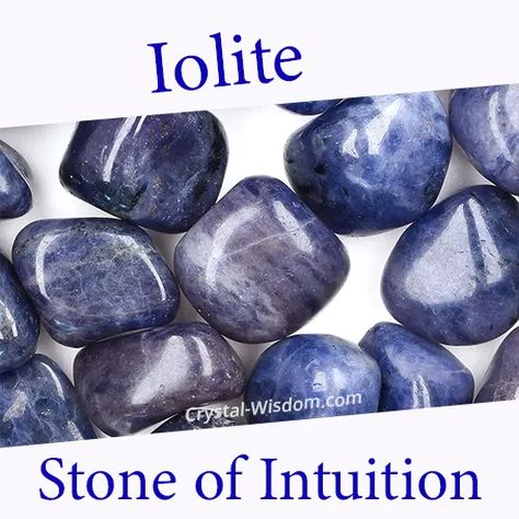 Iolite Spiritual Properties: Stone of Intuition - Reiki Gem Wellness Iolite Crystal Meaning, Iolite Crystal, Iolite Jewelry, Libra Sagittarius, Crystal Healing Chart, Sagittarius Taurus, Iolite Stone, Vision Quest, Earth Gift