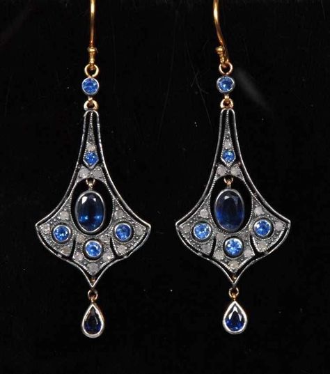 Classic Diamond Earrings, Bijoux Art Nouveau, Art Nouveau Earring, Nouveau Jewelry, Art Nouveau Jewelry, Ear Candy, Original Jewelry, Crown Jewels, Antique Earrings