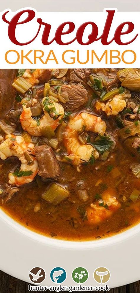 Crab Gumbo Recipe, Okra Gumbo Recipe, Okra Shrimp, Gumbo Recipe Okra, Shrimp Gumbo Recipe, Gumbo Recipe Easy, Okra Gumbo, Creole Gumbo, Cajun Gumbo