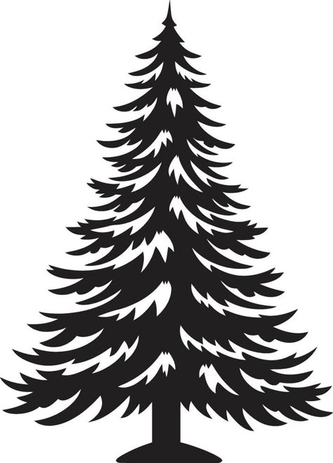 Snowy Pinecone Dreams s for Rustic Winter Trees Twirling Treetop Stars Elements for Dynamic Christmas Tree s Tree Silloutes, Snowy Pinecone, Christmas Tree Vector, Tree Drawings, Winter Crafts Preschool, Christmas Silhouette, Christmas Tree Silhouette, Christmas Tree Drawing, Silhouette Drawing