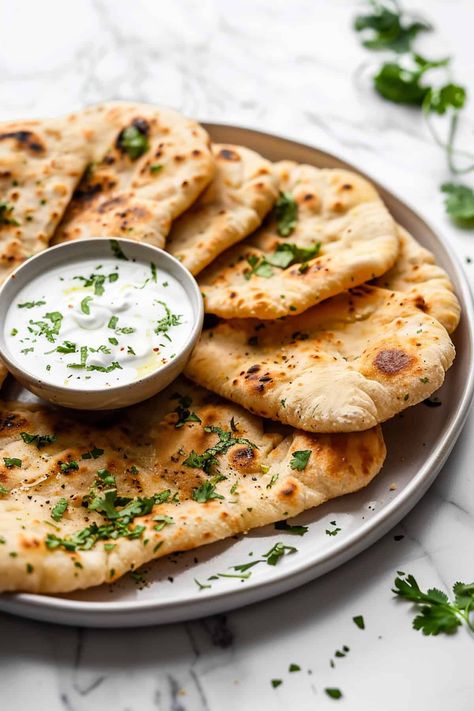 Vegan Gluten-Free Naan - The Daily Dish Naan Aesthetic, Naan Photography, Gluten Free Naan, Food Composition, Budget Vegan, Gluten Free Flatbread, Asian Meals, Dairy Free Eggs, Gf Bread