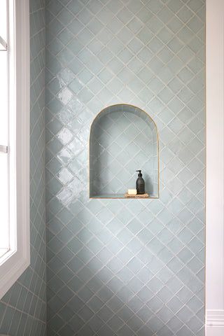 Coastal Bathrooms, Bath Tiles, Master Bath Remodel, Bathroom Remodel Designs, Tile Trim, Bathroom Inspiration Decor, Girls Bathroom, Upstairs Bathrooms, Bathroom Renos