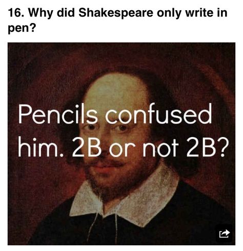 Book nerd humor Chemical Jokes, Shakespeare Humor, Shakespeare Facts, Grammar Jokes, Nerdy Jokes, Punny Puns, Science Puns, English Education, Nerd Jokes