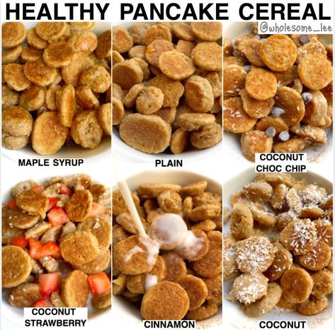 Cereal Calories, How To Make Cereal, Low Calorie Breakfast Recipes, Protein Breakfast Cookies, Iced Milk, Pancake Cereal, Pizza Business, Volume Eating, Grain Free Cookies