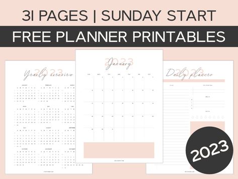 free printable planner 2023 pdf, including cute and minimalistdaily planner, weekly planner, monthly calendars, and yearly overview. Free Printable A5 Calendar 2023, Daily Planner Printables Free Pdf 2023, Planner 2023 Free Printable, Printable Planner 2023, Free Bullet Journal Printables, December Images, Empty Notebook, Daily Planner Printables Free, Yearly Overview