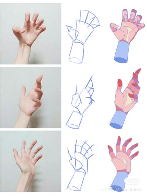 Basic Hand Reference, How To Draw Stylized Hands, Lending Hand Drawing Reference, Hand Drawing Techniques, Hand Proportions Drawing, Hand Reference Easy, Hand And Arm Reference, Raised Hand Reference, How To Draw A Hand Reaching Out