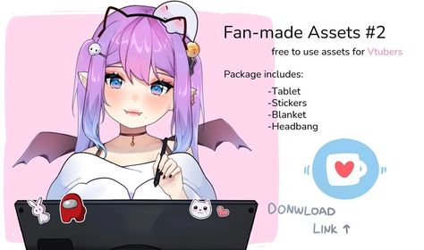 Vtuber Lore Ideas, Vtuber Ref Sheet, Vtuber Drawing Tablet, Vtuber Tablet Asset, Free Vtuber Asset, Vtuber Assets Free, Vtuber Assets, Hee Man, Drawing Tablet