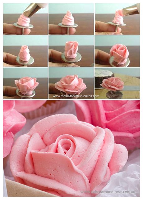 Frost Cupcakes, Make Cupcakes, Decorator Frosting, Frosting Techniques, Buttercream Roses, Torte Cupcake, Frosting Tips, Cupcakes Decorados, Icing Tips