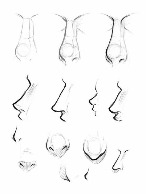 Concept Art Reference, Character Outfit Ideas, 얼굴 드로잉, Nose Drawing, 얼굴 그리기, Anatomy Sketches, Body Reference Drawing, Sketches Tutorial, Drawing Expressions