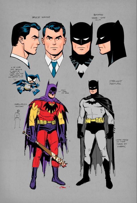 Batman Redesign Concept Art, Bruce Wayne Outfit Ideas, Leonardo Romero, Character Sculpting, Chris Samnee, Batman Redesign, Batman Collection, Batman Suit, Batman Concept