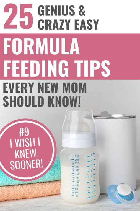 25 Genius and crazy easy formula feeding tips and hacks every new mom should know! #formulafeeding #bottlefeeding Travel Formula Container, Formula Feeding Newborn, Bottle Feeding Newborn, How Much Formula, Products Recommendations, Formula Containers, Formula Fed Babies, Newborn Bottles, 2 Month Old Baby