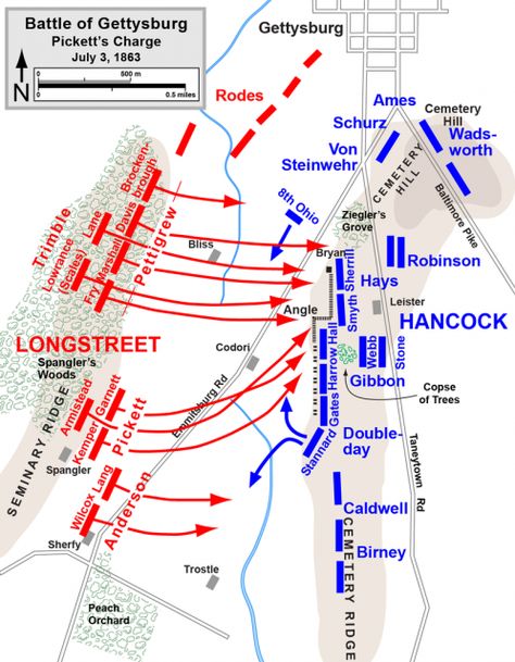 Gettysburg Day - Was Pickett's Charge Necessary? Wwii Maps, General Robert E Lee, Arts Education Quotes, Gettysburg Battlefield, Military Tactics, Battle Of Gettysburg, Union Army, July 3, Us History