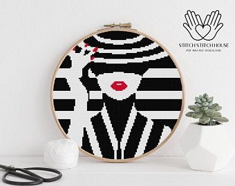 Black On Black Cross Stitch, Black And White Cross Stitch, Black Cross Stitch, Woman Cross Stitch, Full Coverage Cross Stitch, White Cross Stitch, Boho Cross, Subversive Cross Stitch, Needlepoint Patterns