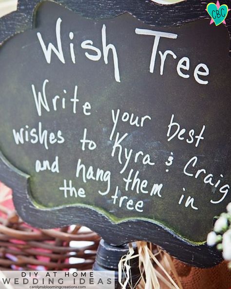 DIY At Home Wedding Ideas + Farmhouse Destination: Wish Tree Pin me! www.carolynsbloomingcreations.com Designed and executed by Carolyn Braden Wedding Wish Tree Ideas, Wedding Wishing Tree, Wish Tree Ideas, Diy At Home Wedding, At Home Wedding Ideas, Wishing Tree Wedding, Wedding Wish Tree, Home Wedding Ideas, Table Decor Diy