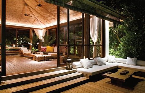 Natural Modern Interior, Antique House, Resort Design, Casa Container, Tropical House, Rooftop Terrace, Indoor Outdoor Living, Boho Home, Ranch House