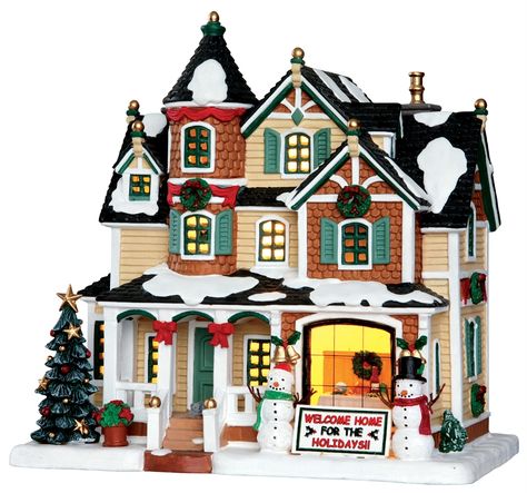 Lemax Collection Dimensions: 8.39"W x 5.98"D x 8.27"H Lemax Village Collection#: 35522 Materials: porcelain Village Building Village Miniature, Christmas Village Collections, Vail Village, Lemax Village, Lemax Christmas Village, Lemax Christmas, Alpine Village, Christmas Traditions Family, Christmas Village Houses