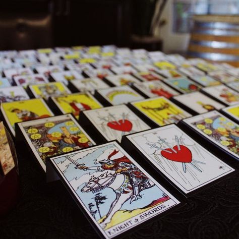 Tarot Card Place Cards, The Ace Of Cups, Ace Of Cups, Wedding Boards, Seating Cards, Moody Wedding, Halloween Wedding, Tarot Deck, Tarot Card