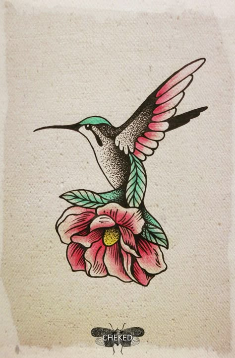 Bird Tattoo Sketch, Dragonfly Tattoo Design, Tattoo Old School, Tattoo Traditional, Geniale Tattoos, Tatuaje A Color, Hummingbird Tattoo, Dragonfly Tattoo, Bird Tattoo