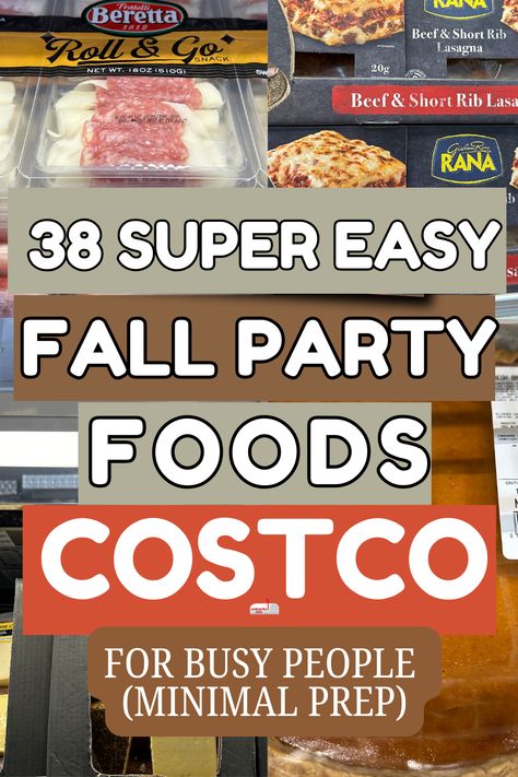 Looking for affordable and easy Fall party food ideas? Look no further than Costco! Costco offers a wide variety of effortless Fall appetizers, finger foods, main dishes, side dishes, charcuterie board ideas, and desserts perfect for your Autumn gathering. They are also ideal for Fall potluck dinners and for busy hosts who want easy party foods with minimal prep. Check out these easy Fall party food ideas to feed a crowd. Easy Fall Party Food, Fall Party Foods, Inexpensive Party Food, Easy Potluck Side Dishes, Ideas To Feed A Crowd, Fall Party Food Ideas, Costco Party Food, Potluck Finger Foods, Costco Appetizers