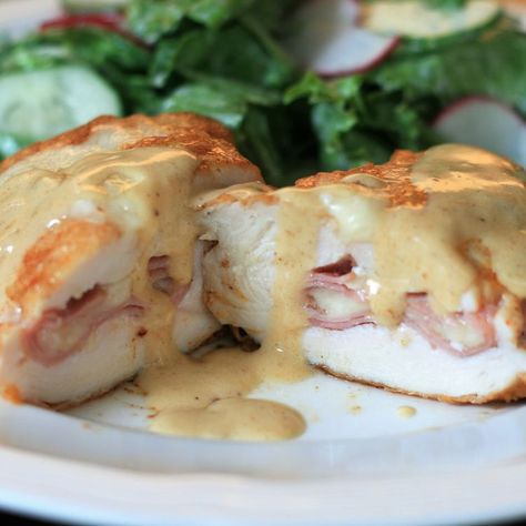 Classic Chicken Cordon Bleu Recipe Cordon Bleu Recipe, Stuffed Chicken Breast, Breaded Chicken Breast, Chicken Cordon, Sliced Ham, Chicken Cordon Bleu, Tater Tots, Stuffed Chicken, Breaded Chicken