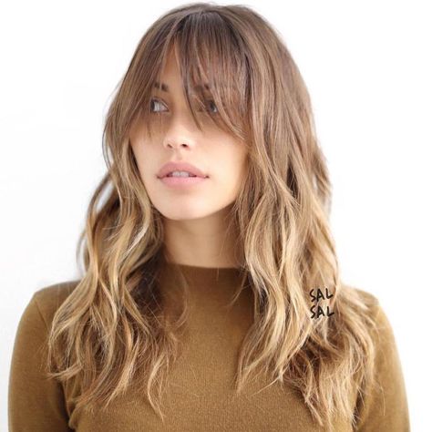 Long Layered Hairstyle With Long Bangs Long Fine Hair, Layered Haircuts With Bangs, Shaggy Haircuts, Long Layered Haircuts, Shag Haircut, Long Layered Hair, Haircuts For Fine Hair, Haircuts With Bangs, Stylish Hair