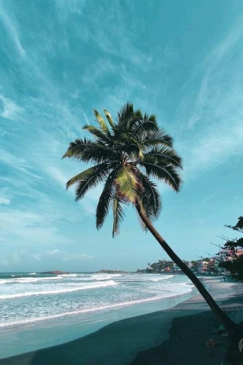 Kovalam Beach, Thiruvananthapuram, Kerala Kovalam Beach, About Kerala, Kerala Travel, Kovalam, Thiruvananthapuram, Western Ghats, States Of India, Watercolor Landscape Paintings, Beach Vibes