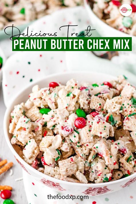 Peanut Butter Chex Recipes, Peanut Butter Chex, Cheddar Chex Mix Recipe, Christmas Chex Mix Recipe, Peanut Butter Chex Mix Recipes, Chex Mix Recipes Christmas, Peanut Butter Chex Mix, Chex Mix Ingredients, Almond Bark Recipes